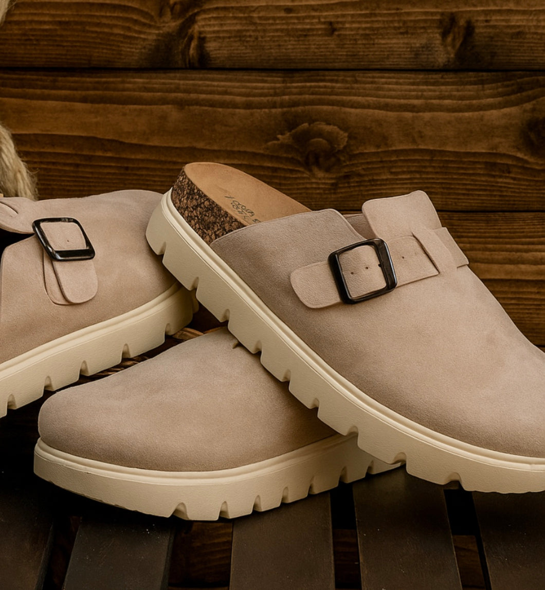 Beige Platform Clog